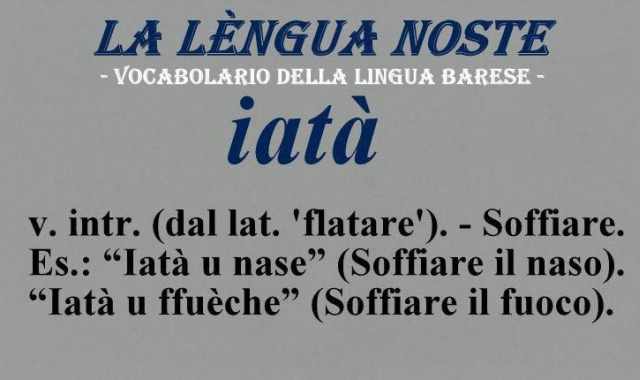 "Caratidde", "mamne", "algge", "pemidde": c' un dialetto che i baresi stanno dimenticando